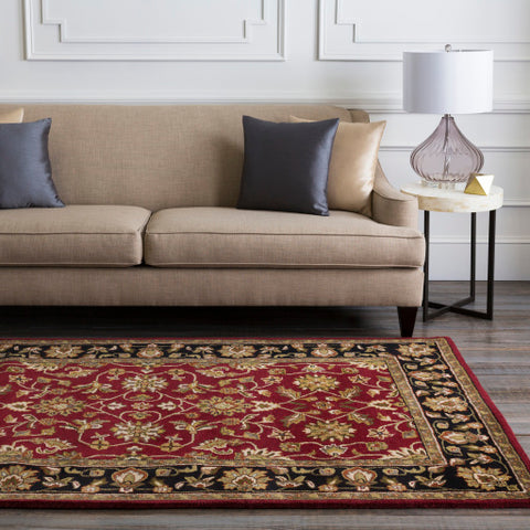 Image of Surya Crowne Traditional Garnet, Black, Camel, Khaki, Clay, Charcoal, Dark Brown, Tan, Moss, Taupe Rugs CRN-6013