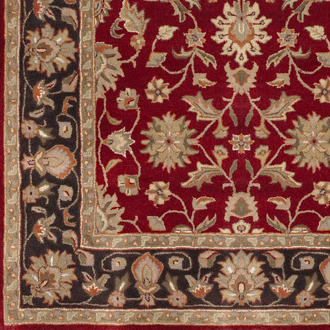 Image of Surya Crowne Traditional Garnet, Black, Camel, Khaki, Clay, Charcoal, Dark Brown, Tan, Moss, Taupe Rugs CRN-6013