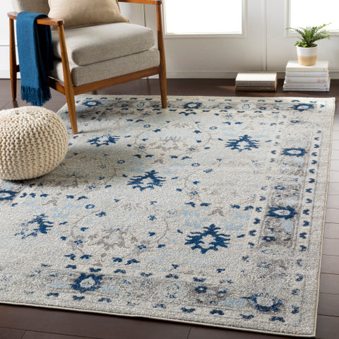 Image of Surya Chelsea Traditional Dark Blue, Navy, Pale Blue, Medium Gray, Charcoal, Ivory Rugs CSA-2316