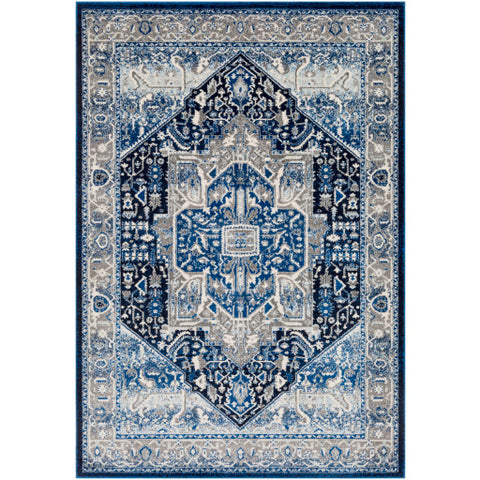 Image of Surya Chelsea Traditional Dark Blue, Navy, Pale Blue, Charcoal, Medium Gray, Ivory Rugs CSA-2319
