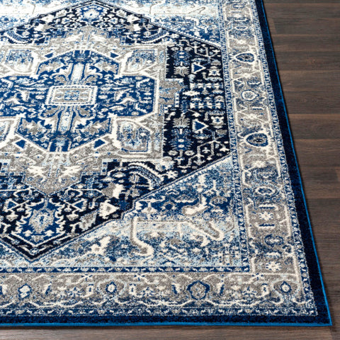 Image of Surya Chelsea Traditional Dark Blue, Navy, Pale Blue, Charcoal, Medium Gray, Ivory Rugs CSA-2319