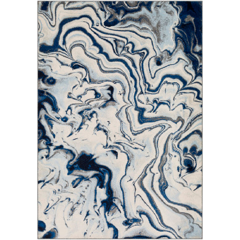 Image of Surya Chelsea Modern Dark Blue, Navy, Pale Blue, Charcoal, Medium Gray, Ivory Rugs CSA-2320