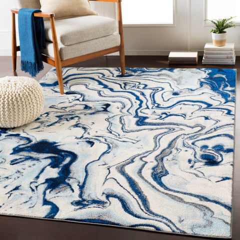 Image of Surya Chelsea Modern Dark Blue, Navy, Pale Blue, Charcoal, Medium Gray, Ivory Rugs CSA-2320