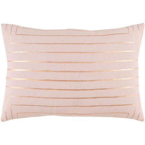 Image of Surya Crescent Modern Blush, Metallic - Copper Pillow Kit CSC-006-Wanderlust Rugs