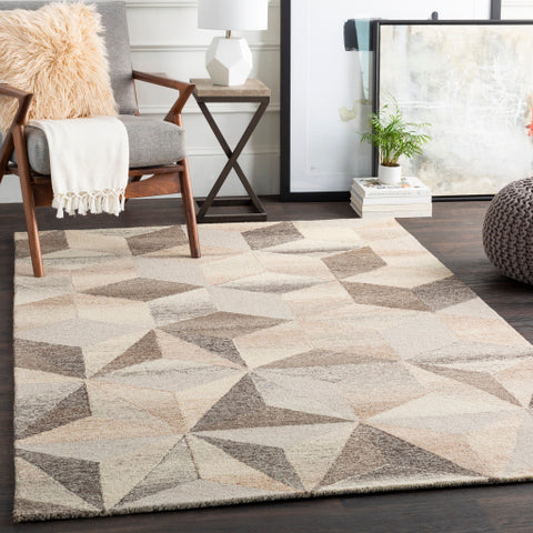 Image of Surya Cassini Modern Cream, Taupe, Medium Gray, Dark Brown, Camel Rugs CSI-1001