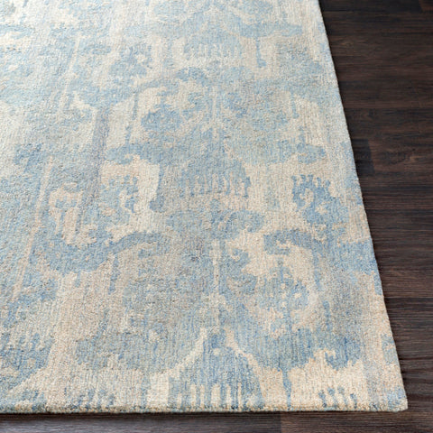 Image of Surya Cassini Global Dark Blue, Ice Blue, Khaki, Camel Rugs CSI-1006