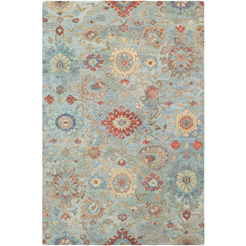 Image of Surya Classic Nouveau Traditional Emerald, Khaki, Wheat, Tan, Aqua, Teal, Burnt Orange, Charcoal Rugs CSN-1004