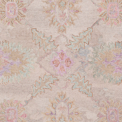 Image of Surya Classic Nouveau Traditional Khaki, Taupe, Sea Foam, Teal, Camel, Lilac, Bright Purple, Bright Pink Rugs CSN-1009
