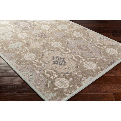 Image of Surya Castille Traditional Taupe, Ice Blue, Charcoal, Medium Gray Rugs CTL-2006