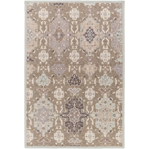 Image of Surya Castille Traditional Taupe, Ice Blue, Charcoal, Medium Gray Rugs CTL-2006