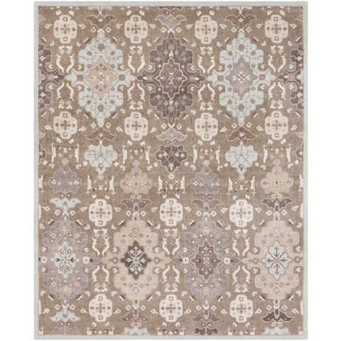 Image of Surya Castille Traditional Taupe, Ice Blue, Charcoal, Medium Gray Rugs CTL-2006