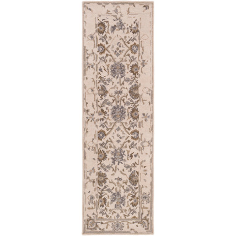 Image of Surya Castille Traditional Khaki, Dark Brown, Denim, Medium Gray Rugs CTL-2012