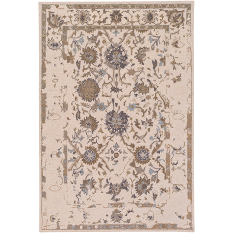 Image of Surya Castille Traditional Khaki, Dark Brown, Denim, Medium Gray Rugs CTL-2012