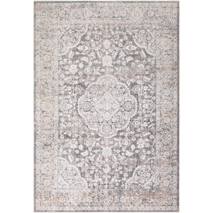 Surya Couture Traditional Charcoal, Camel, Light Gray, Pale Blue Rugs CTU-2308