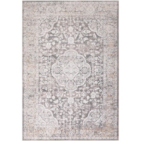 Image of Surya Couture Traditional Charcoal, Camel, Light Gray, Pale Blue Rugs CTU-2308