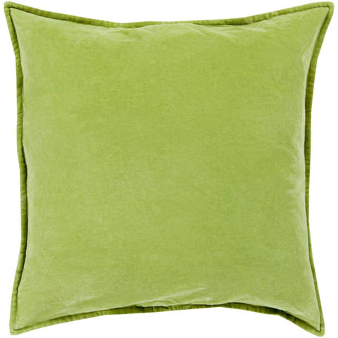 Image of Surya Cotton Velvet Solid & Border Grass Green Pillow Kit CV-001-Wanderlust Rugs