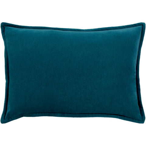 Image of Surya Cotton Velvet Solid & Border Teal Pillow Kit CV-004-Wanderlust Rugs