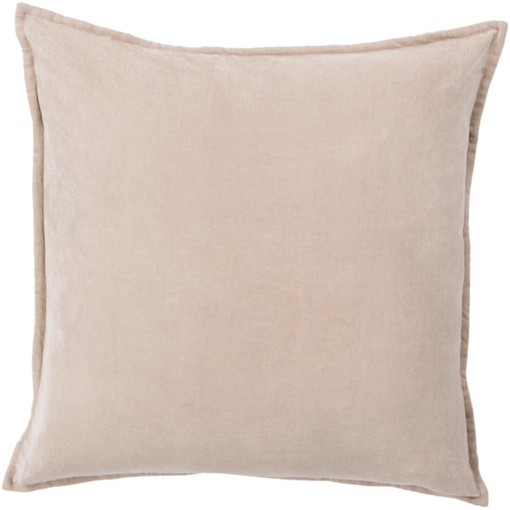 Surya Cotton Velvet Solid & Border Taupe Pillow Kit CV-005-Wanderlust Rugs