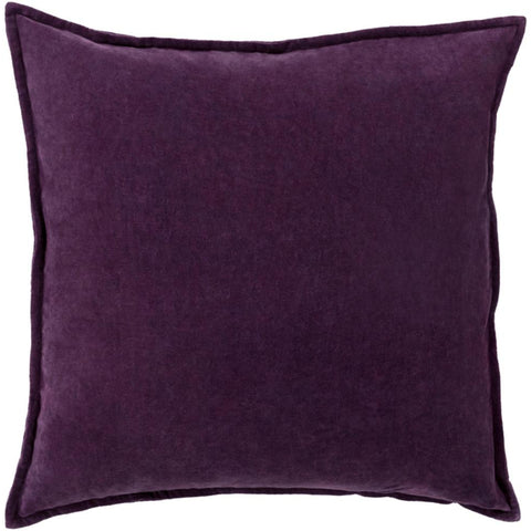Image of Surya Cotton Velvet Solid & Border Dark Purple Pillow Kit CV-006-Wanderlust Rugs