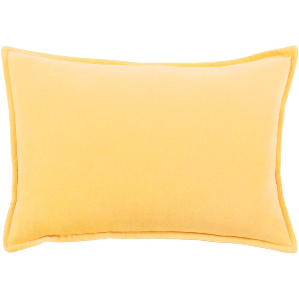 Surya Cotton Velvet Solid & Border Bright Yellow Pillow Kit CV-007-Wanderlust Rugs