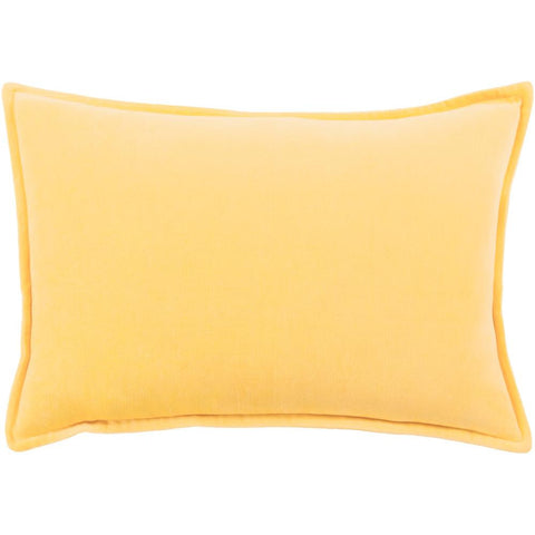 Image of Surya Cotton Velvet Solid & Border Bright Yellow Pillow Kit CV-007-Wanderlust Rugs