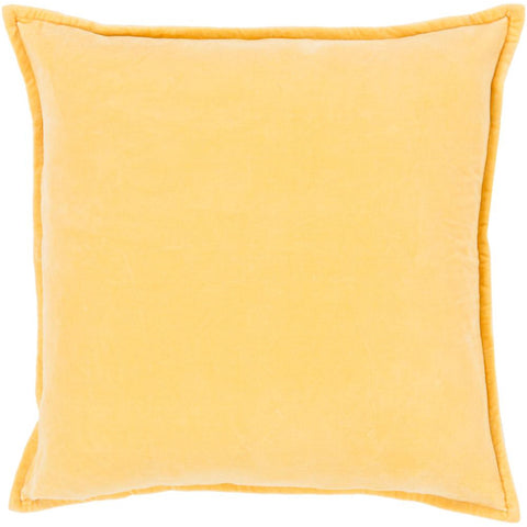 Image of Surya Cotton Velvet Solid & Border Bright Yellow Pillow Kit CV-007-Wanderlust Rugs