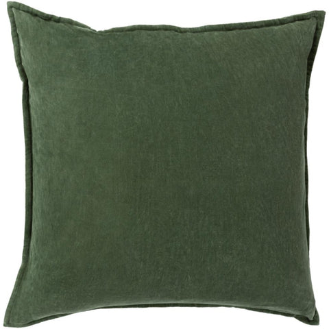 Image of Surya Cotton Velvet Solid & Border Dark Green Pillow Kit CV-008-Wanderlust Rugs