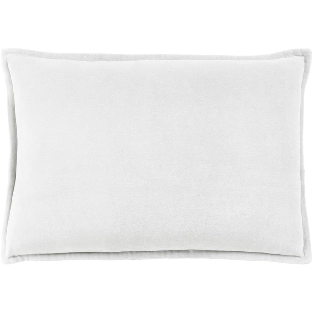 Surya Cotton Velvet Solid & Border Medium Gray Pillow Kit CV-013-Wanderlust Rugs