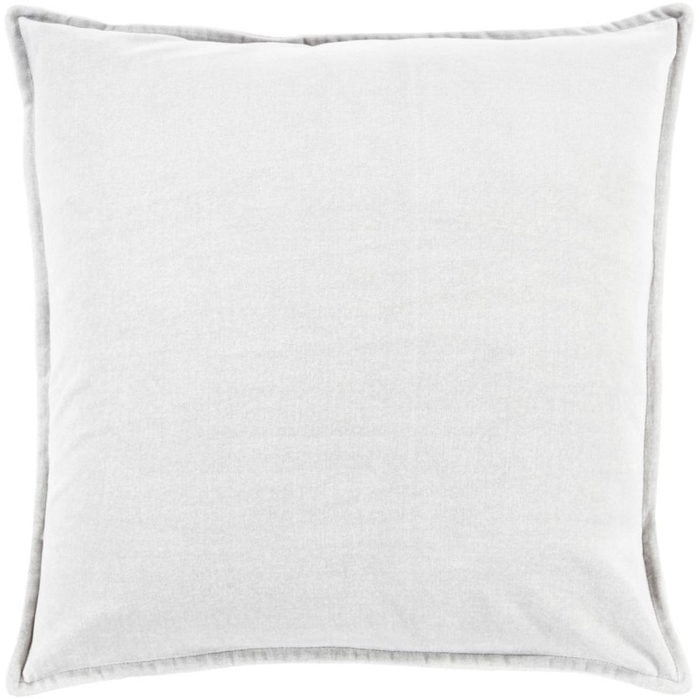 Surya Cotton Velvet Solid & Border Medium Gray Pillow Kit CV-013-Wanderlust Rugs