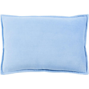 Surya Cotton Velvet Solid & Border Bright Blue Pillow Kit CV-015-Wanderlust Rugs