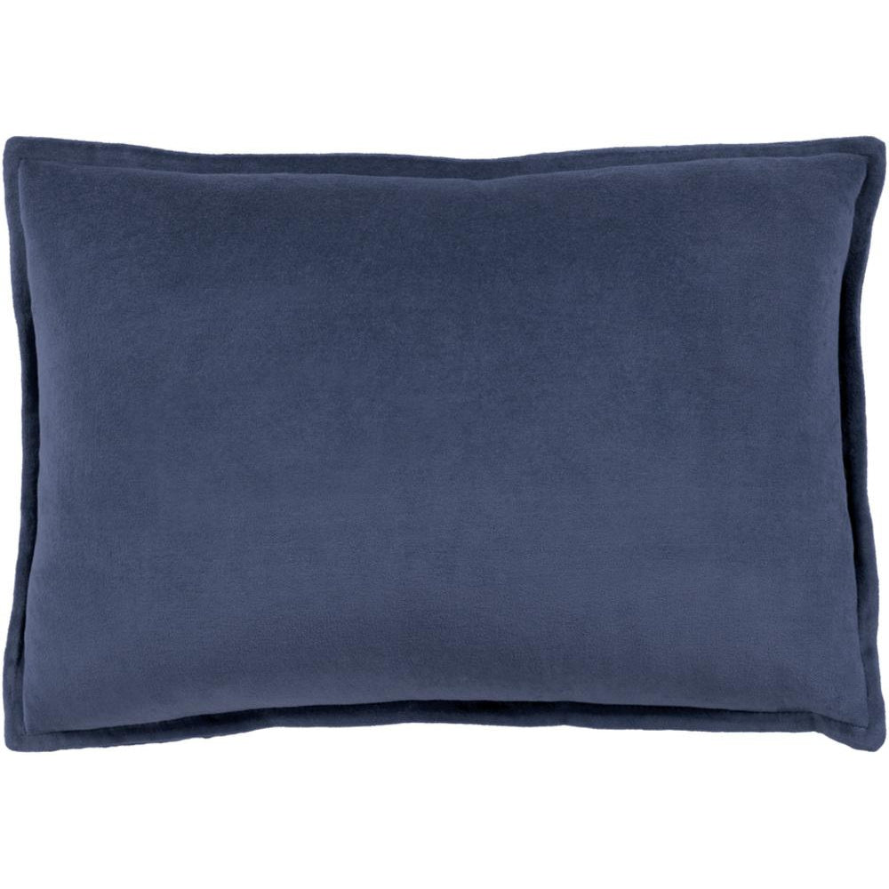 Surya Cotton Velvet Solid & Border Navy Pillow Kit CV-016-Wanderlust Rugs