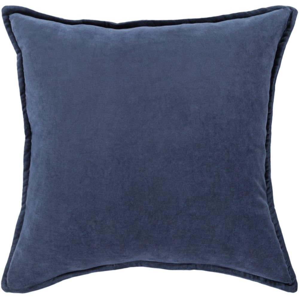 Surya Cotton Velvet Solid & Border Navy Pillow Kit CV-016-Wanderlust Rugs