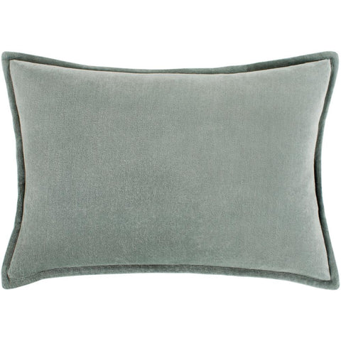 Image of Surya Cotton Velvet Solid & Border Sea Foam Pillow Kit CV-021-Wanderlust Rugs