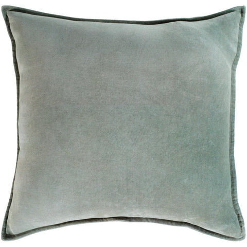 Image of Surya Cotton Velvet Solid & Border Sea Foam Pillow Kit CV-021-Wanderlust Rugs