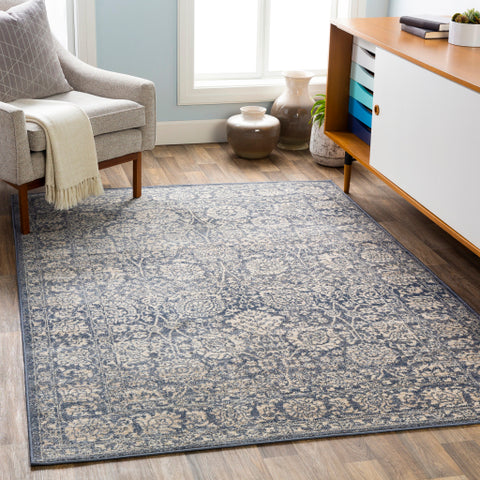 Image of Surya City Light Modern Denim, Charcoal, Cream Rugs CYL-2302