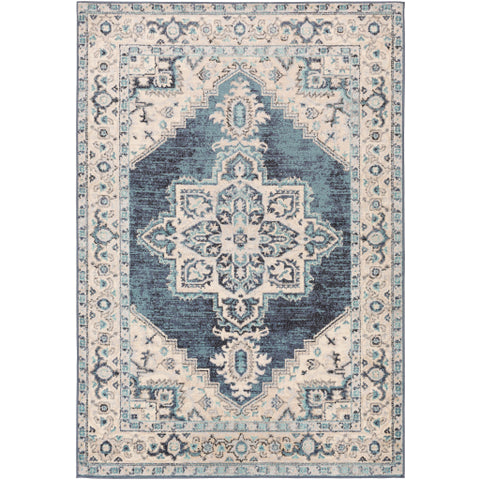 Image of Surya City Light Modern Denim, Aqua, Wheat, Cream, Light Gray, Charcoal, Black Rugs CYL-2315