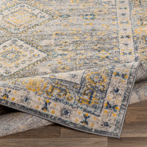 Image of Surya City Light Modern Denim, Saffron, Aqua, Cream, Light Gray, Charcoal Rugs CYL-2320