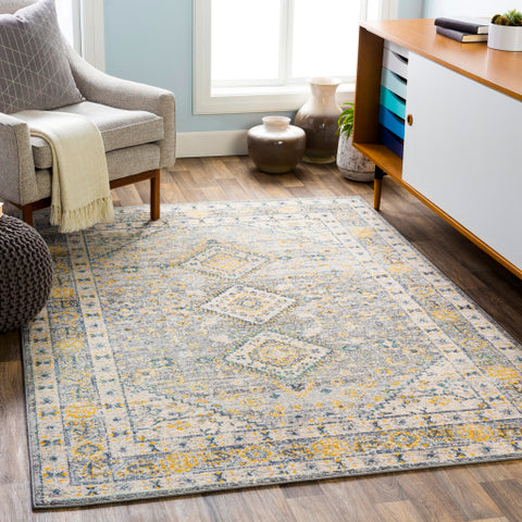 Image of Surya City Light Modern Denim, Saffron, Aqua, Cream, Light Gray, Charcoal Rugs CYL-2320