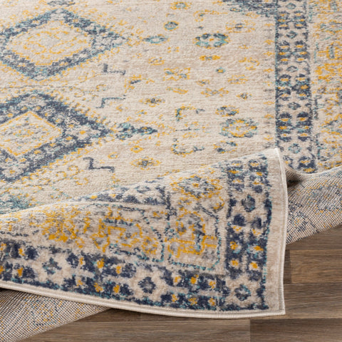 Image of Surya City Light Modern Denim, Saffron, Aqua, Wheat, Cream, Light Gray, Charcoal Rugs CYL-2321