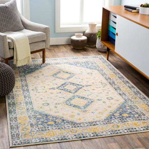 Image of Surya City Light Modern Denim, Saffron, Aqua, Wheat, Cream, Light Gray, Charcoal Rugs CYL-2321