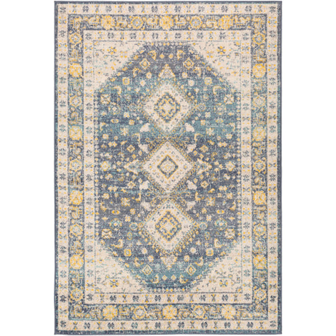 Image of Surya City Light Modern Denim, Saffron, Cream, Wheat, Aqua, Light Gray, Charcoal Rugs CYL-2322