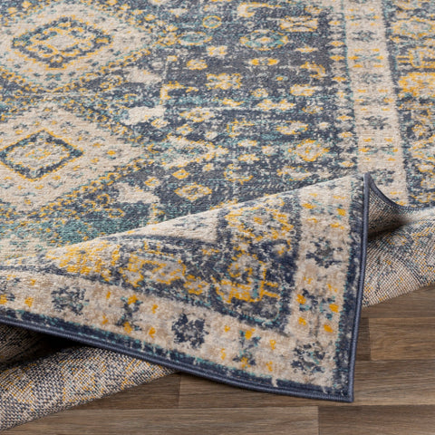 Image of Surya City Light Modern Denim, Saffron, Cream, Wheat, Aqua, Light Gray, Charcoal Rugs CYL-2322