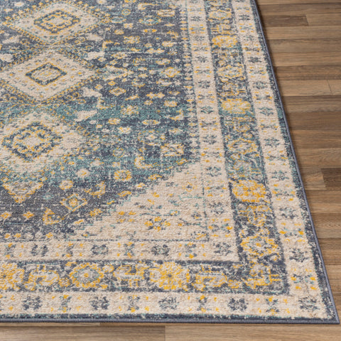 Image of Surya City Light Modern Denim, Saffron, Cream, Wheat, Aqua, Light Gray, Charcoal Rugs CYL-2322