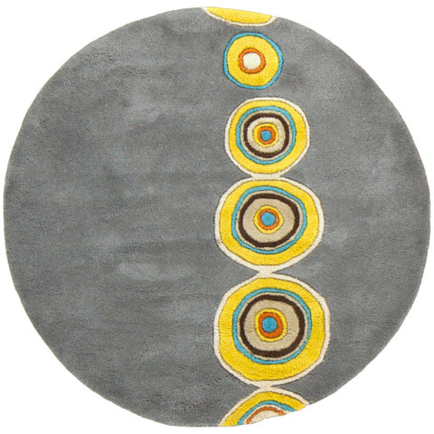Image of Surya Dazzle Modern Charcoal, Lime, Sky Blue, Taupe, Dark Brown, Ivory, Burnt Orange Rugs DAZ-6537