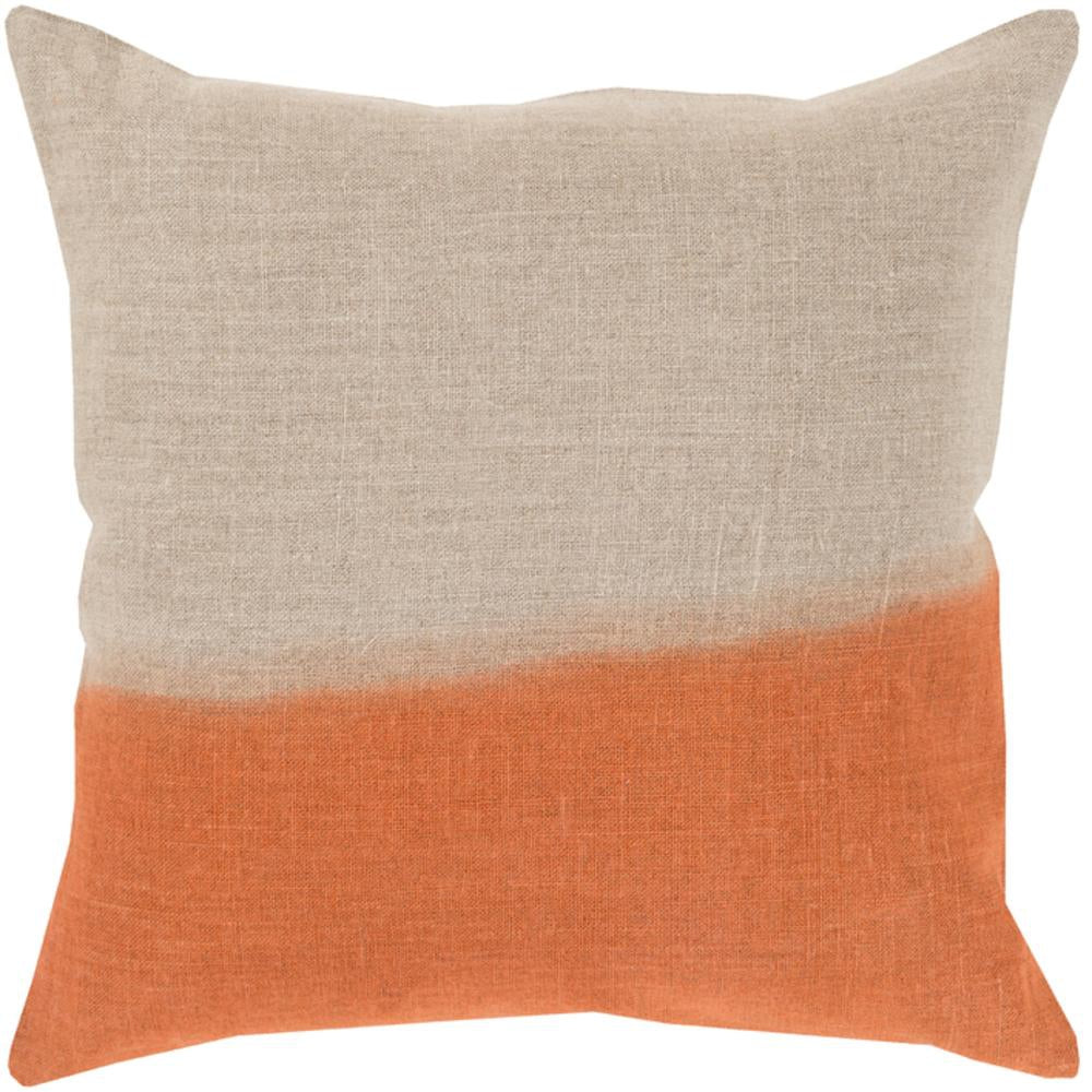 Surya Dip Dyed Modern Khaki, Burnt Orange Pillow Kit DD-012-Wanderlust Rugs
