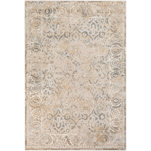 Image of Surya Dryden Traditional Taupe, Khaki, Camel, Medium Gray, Charcoal, Pale Pink, Pale Blue Rugs DDN-2310