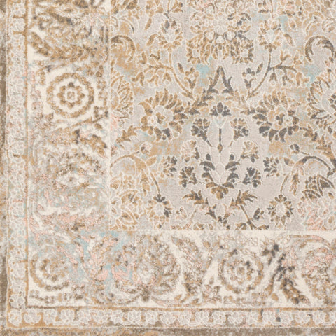 Image of Surya Dryden Traditional Taupe, Khaki, Camel, Medium Gray, Charcoal, Pale Pink, Pale Blue Rugs DDN-2310