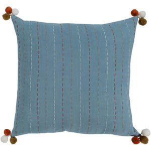 Surya Dhaka Bohemian/Global Denim, Tan, Bright Orange, Cream Pillow Kit DH-003-Wanderlust Rugs