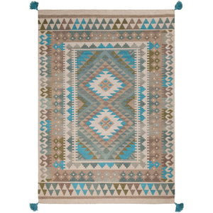 Surya Adia Rustic Sage, Camel, Taupe, Teal, Dark Brown Rugs DIA-2006