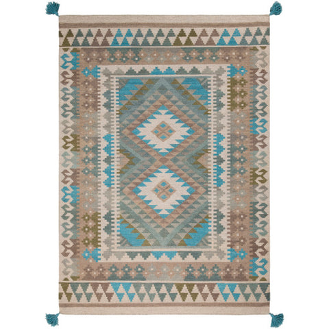 Image of Surya Adia Rustic Sage, Camel, Taupe, Teal, Dark Brown Rugs DIA-2006